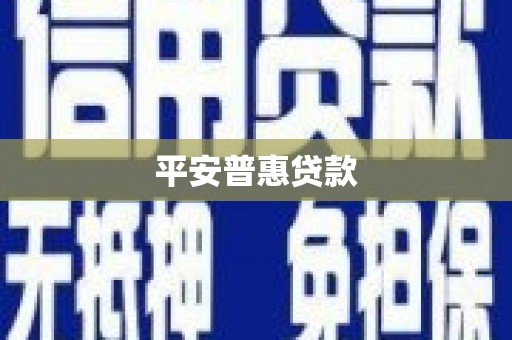 方城平安普惠贷款
